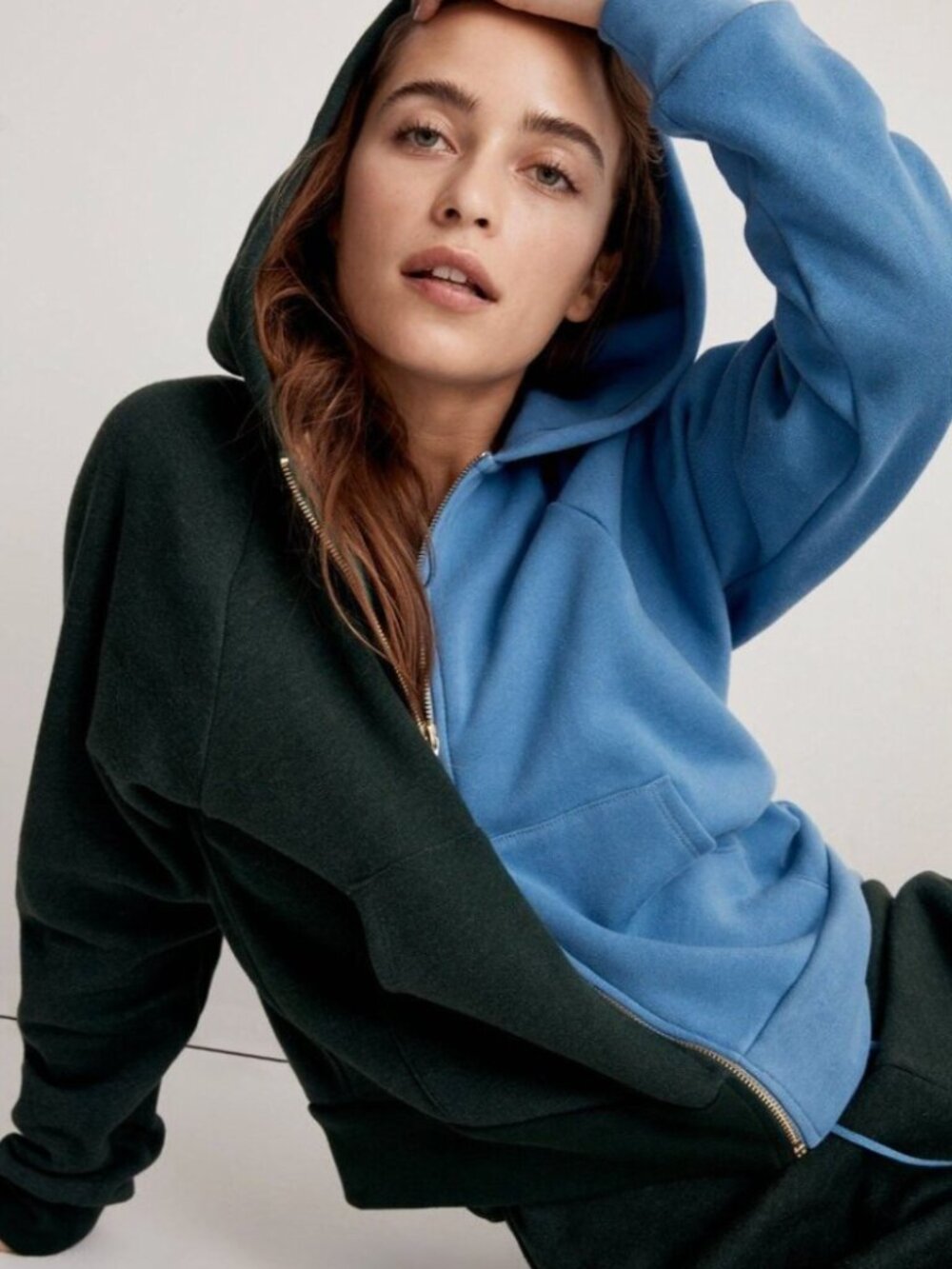 MADEWELL x DONNI Pearl Fleece Full Zip Hoodie Sweatshirt Women's